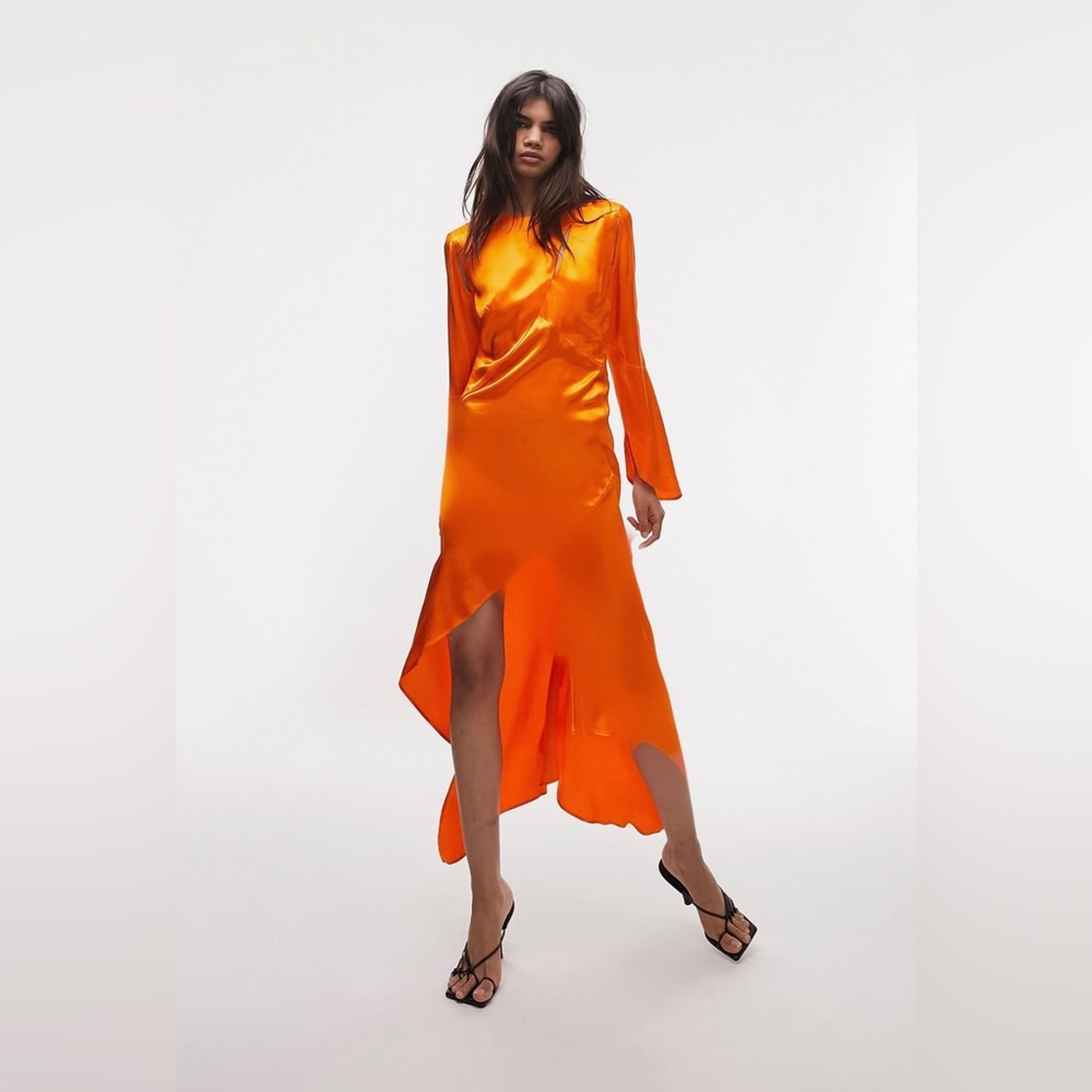 TOP SHOP BNWT ORANGE SLASH DRESS